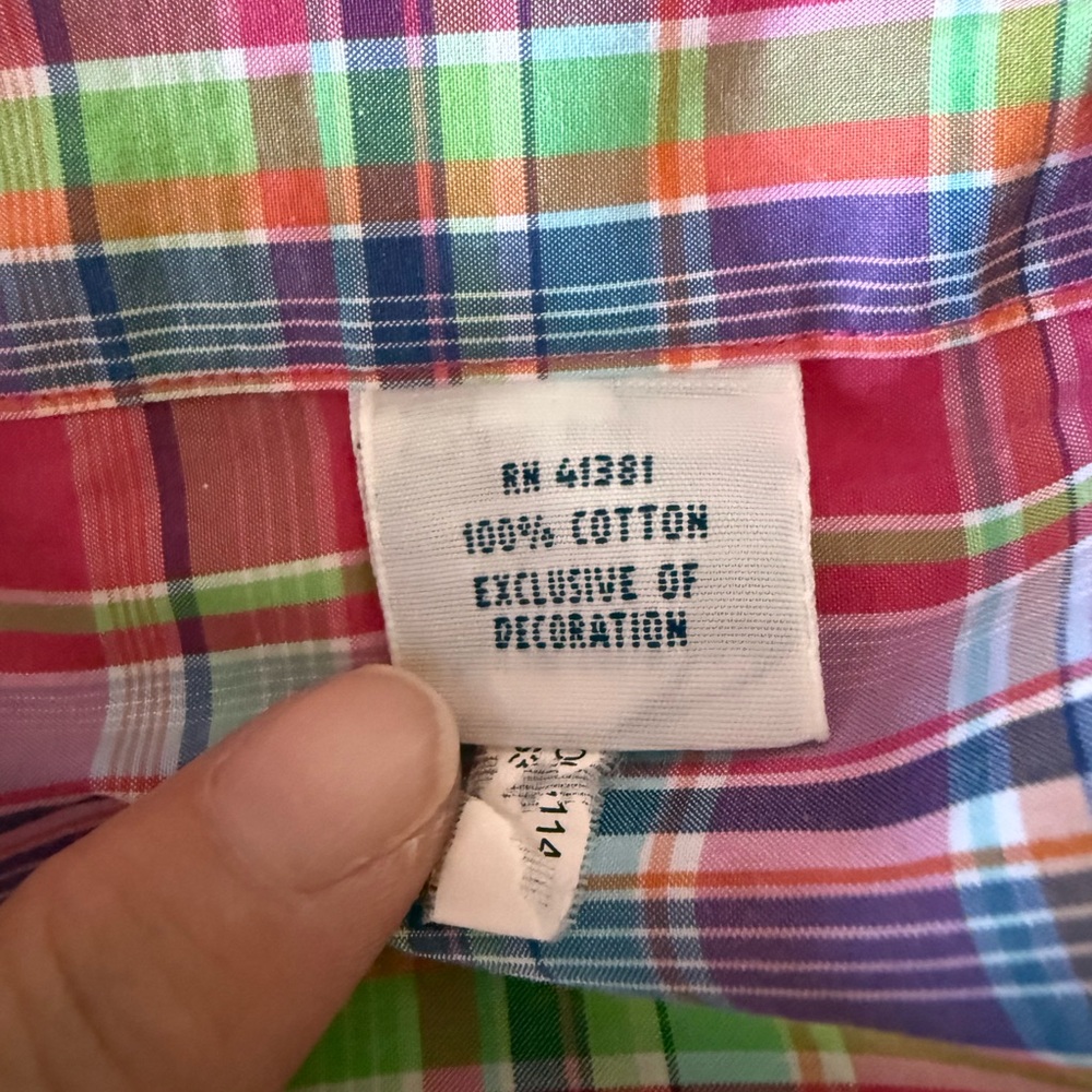 Ralph Lauren Men's Pink Vibrant Plaid Button-Down Long Sleeve Shirt Size XL - Picture 7 of 7
